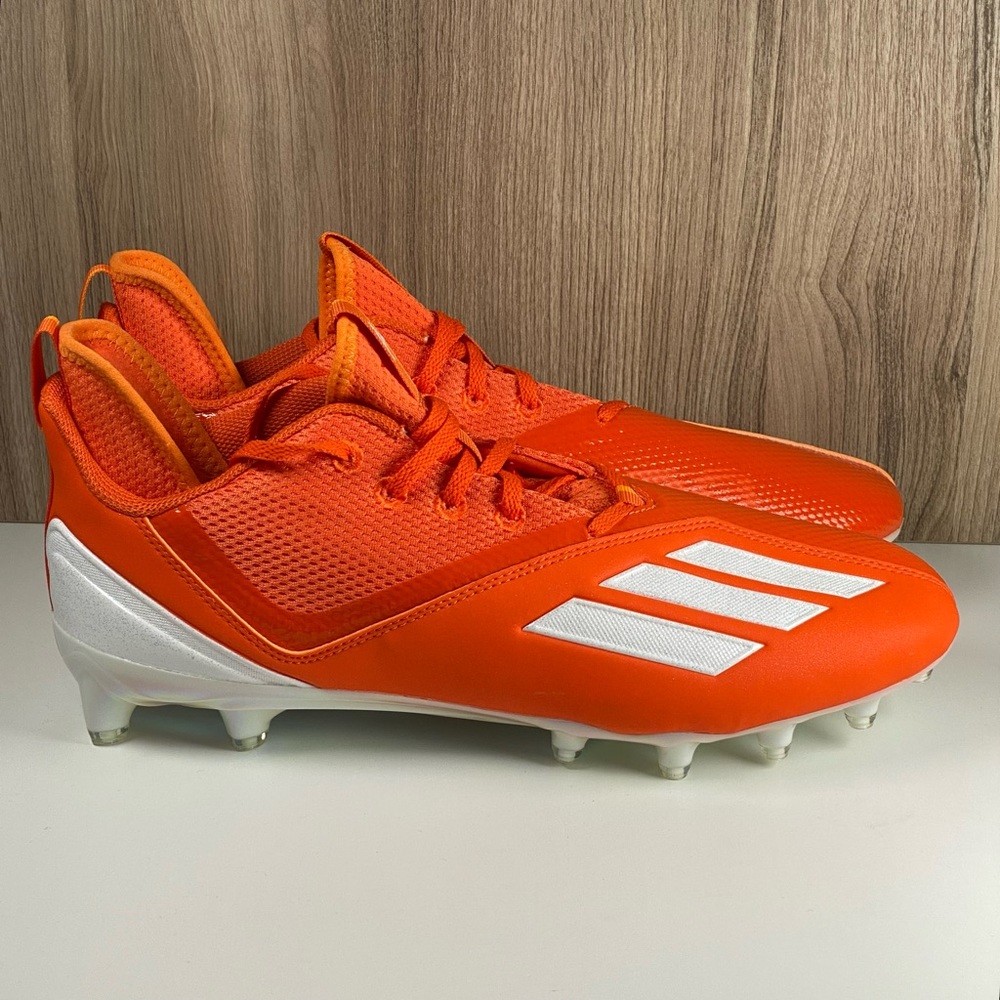 Adidas Adizero Scorch 2 SM Orange White Football Cleats GZ9405 Men's Size 12.5